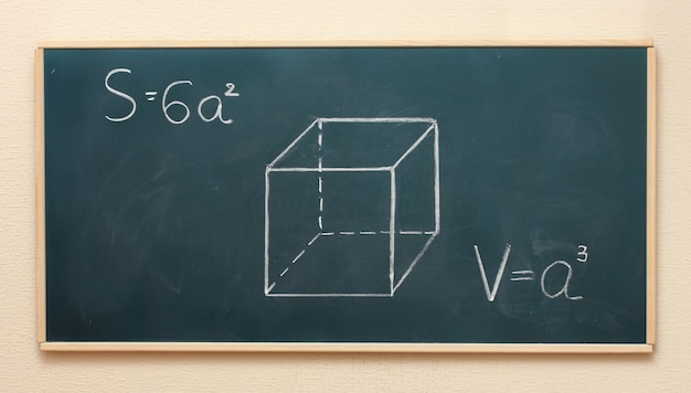 Photo math formulas written on the desk