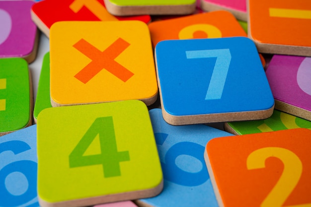 Math Number colorful background.