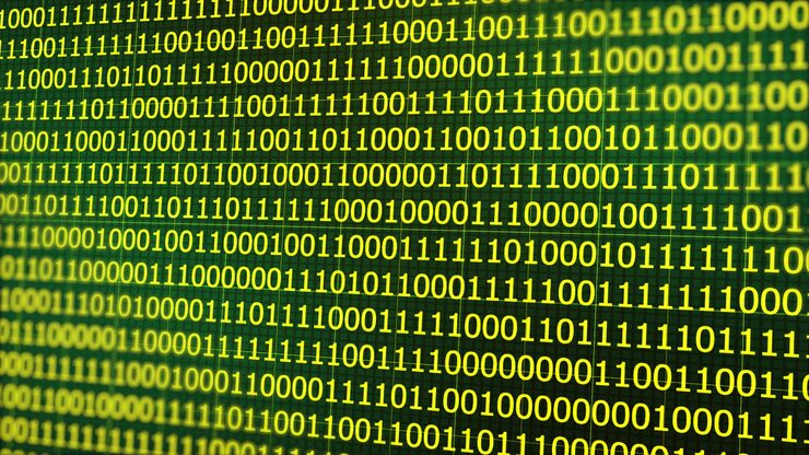 Photo mathematics background binary numbers in random pattern with random highlights digital data binary