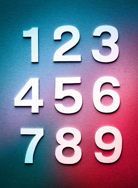 Foto sfondo di matematica realizzato con numeri solidi