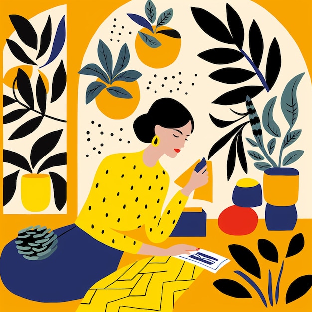 Photo matisse style illustration