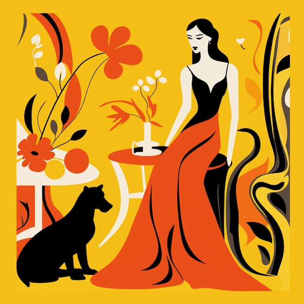 Matisse Style Illustration