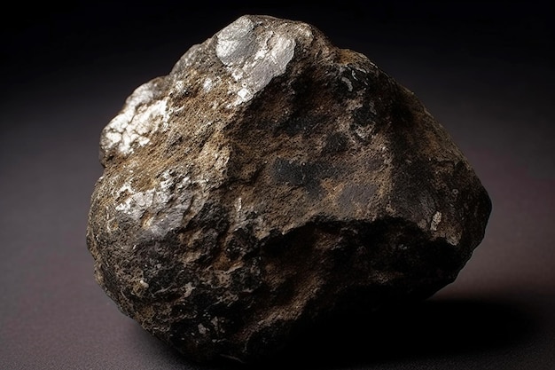 Matlockite fossiele minerale steen Geologische kristallijne fossiel Donkere achtergrond close-up