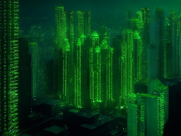 Premium Photo | Matrix of binary numbers scifi background binary ...