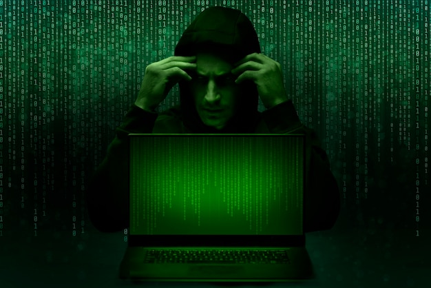 Matrix hacker background