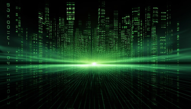 Matrix style binary background