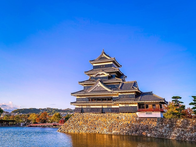 Замок Мацумото в городе Мацумото, Нагано, Япония