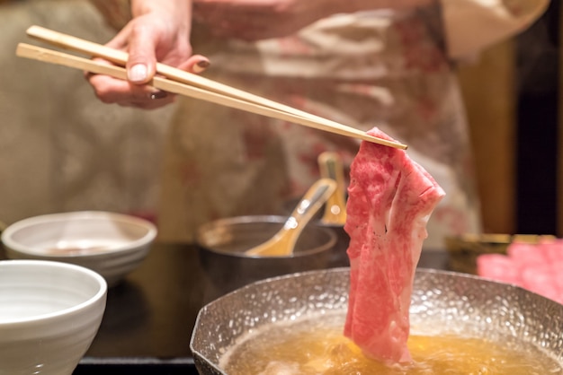 Matsusaka-rundvlees Shabu