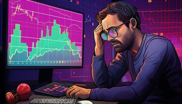 Matt furie drawing a sad crypto trader