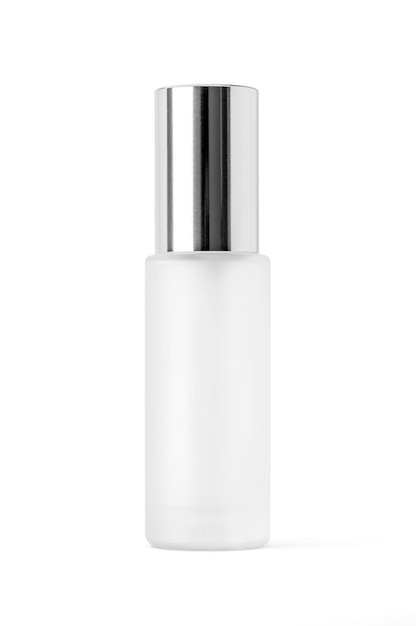 Matt glass bottle for cosmetic serum product design mockup