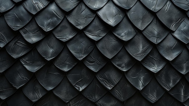 Matte black dragon scales texture