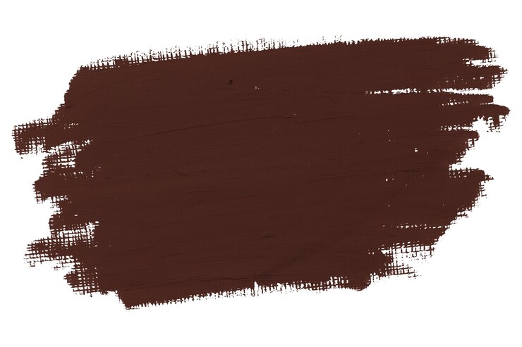 Photo matte maroon red paint brush stroke