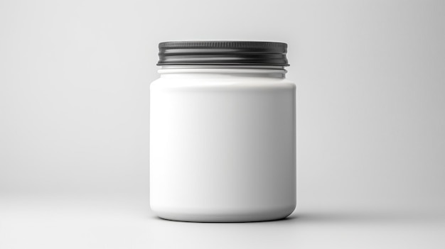 Matte Metallic Protein Jar Mockup