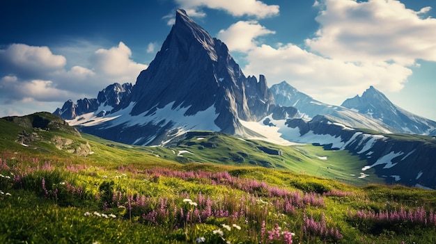 Foto la catena montuosa del cervino delle alpi situata tra la svizzera e l'italia