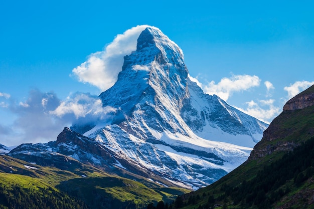 Matterhorn mountain range in Switzerland