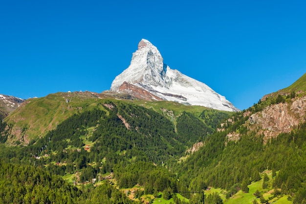 Foto catena montuosa del cervino in svizzera