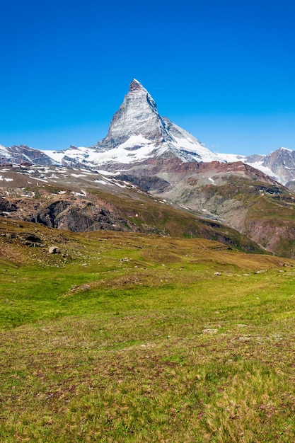 Matterhorn mountain range in Switzerland