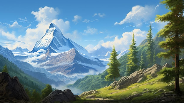 Matterhorn Zwitserse Alpen panorama