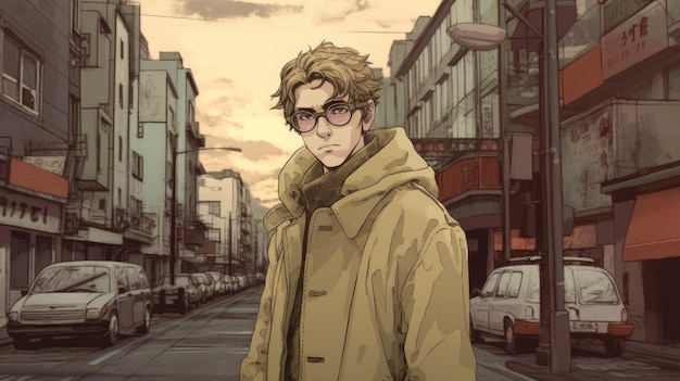 Matthew In Bold Mangainspired Coat In Chinapunk Adventure Pulp