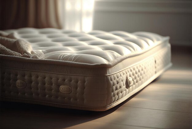 A mattress with the word " spa " on it