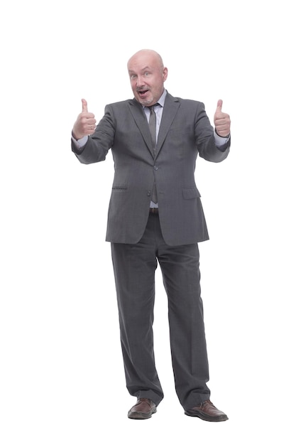 Mature business man .isolated on a white background.