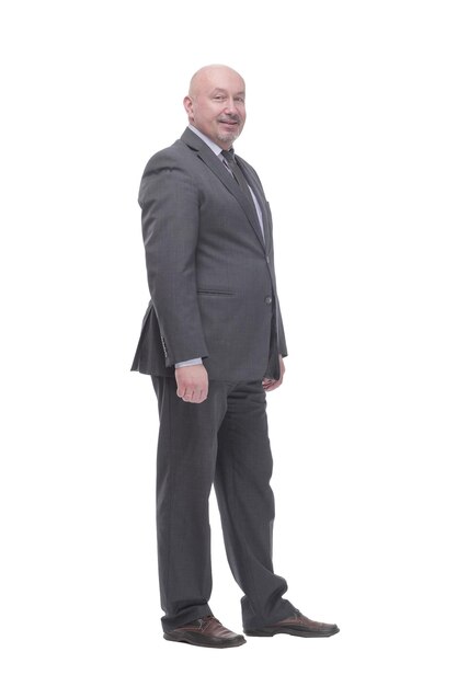 Mature business man isolated on a white background