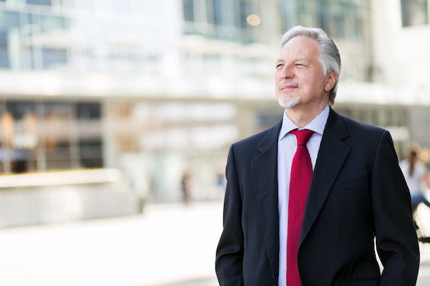 Mature business man portrait outdoor