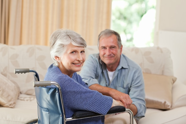 Mature couple looking at the camera