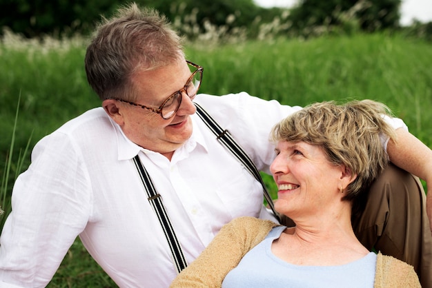 Mature couple in love