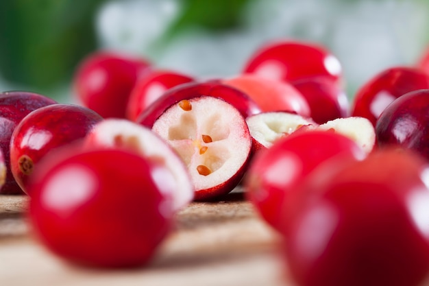 mature cranberries