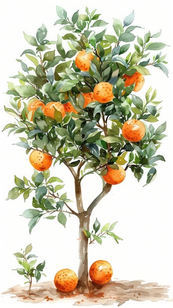 Photo mature orange trees illustrations