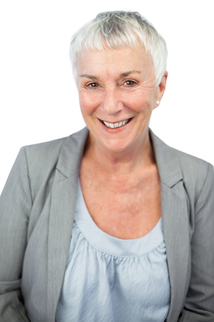 Mature woman smiling at camera