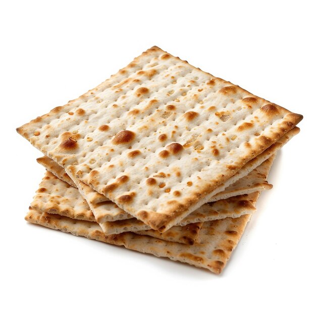 Photo matzah isolated on white background