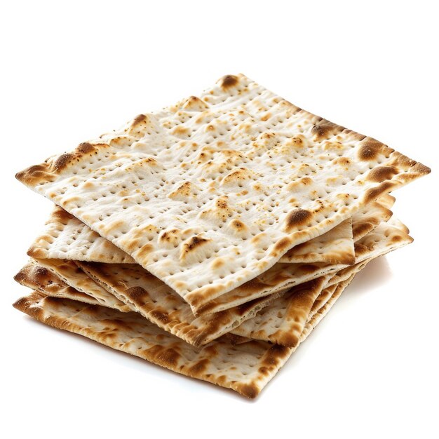 Photo matzah isolated on white background