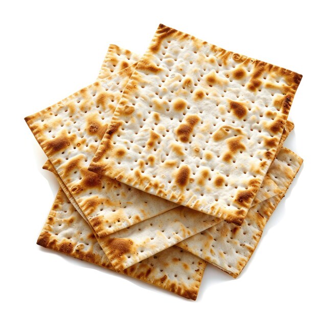 Matzah isolated on white background