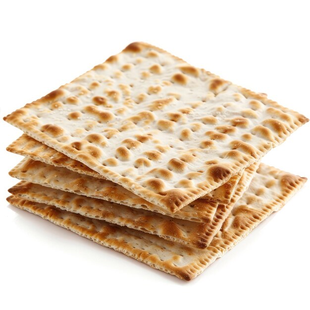 Photo matzah isolated on white background