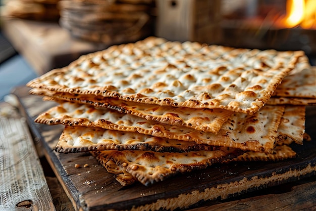 matzah for passover on the table