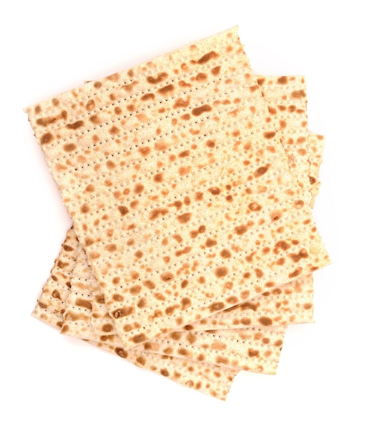 Photo matzo, isolated on white