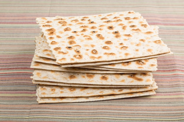 Matzo or matzah is bread traditionally eaten by Jews during the weeklong Passover holiday