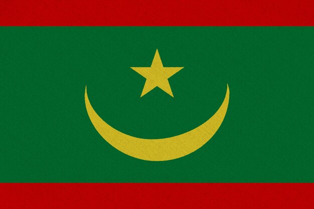 Bandiera del tessuto della mauritania