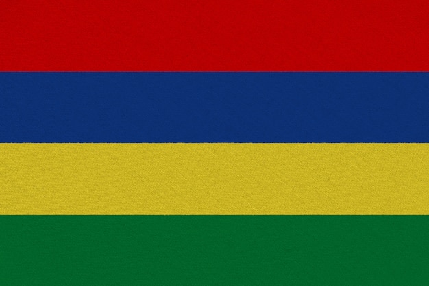 Foto bandiera tessuto mauritius