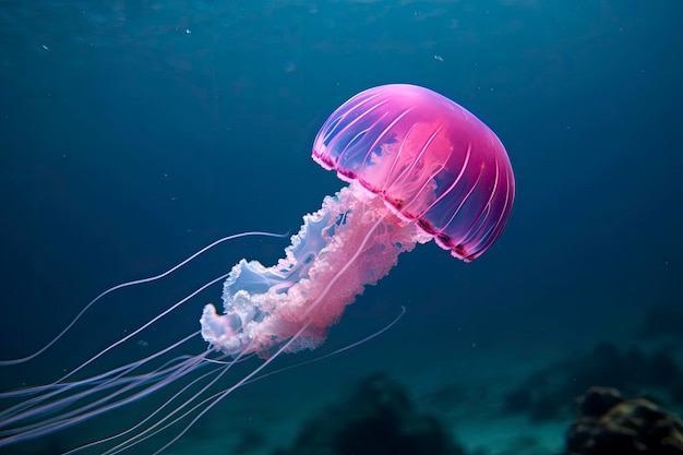 Mauve stinger purple jellyfish