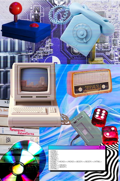 Maximalisme technologie collage ontwerp