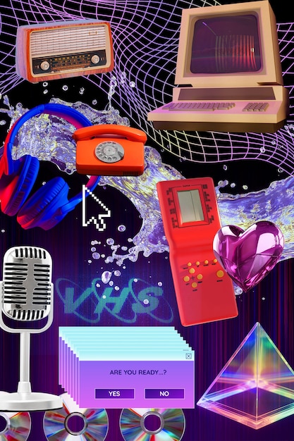 Maximalisme technologie collage ontwerp