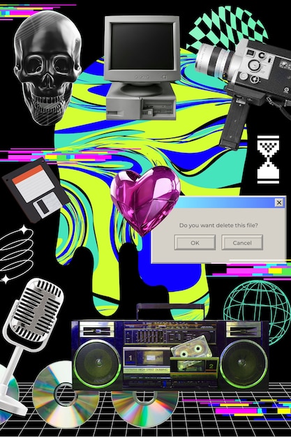 Maximalisme technologie collage ontwerp