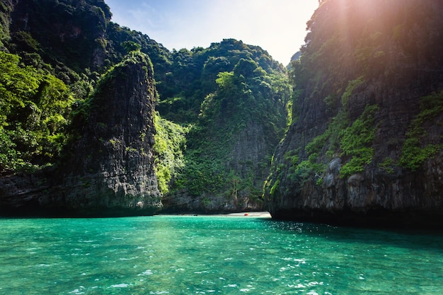 Maya bay Phi Phi Leh island Krabi Thailand