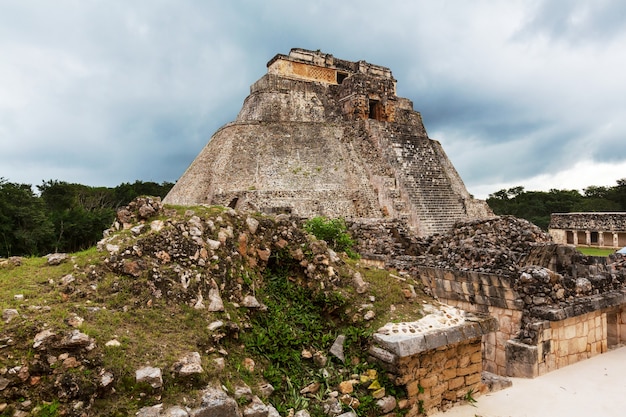 Maya-piramide in uxmal, yucatan, mexico