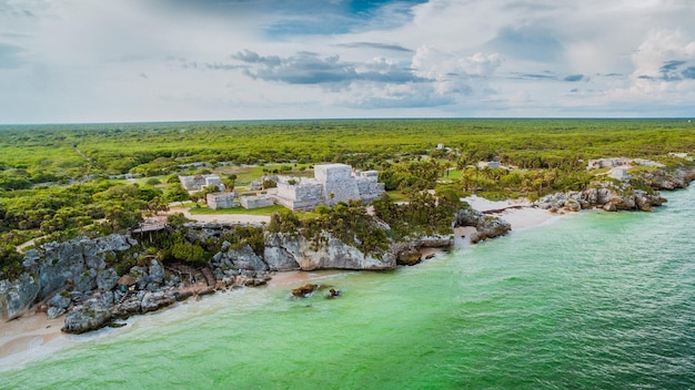 Maya ruïneert landschap van Tulum