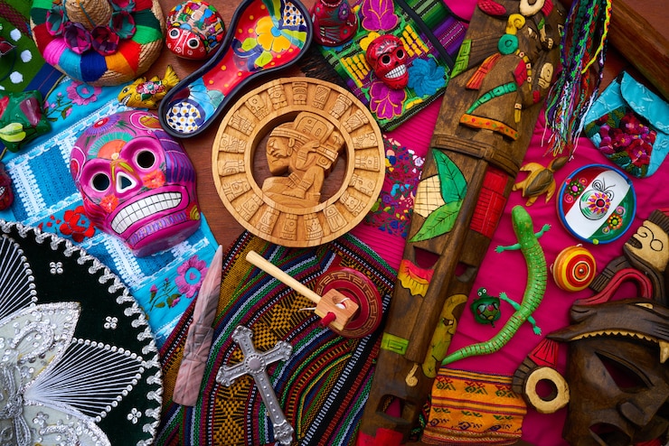 Photo マヤのメキシコの手工芸品のお土産ミックス