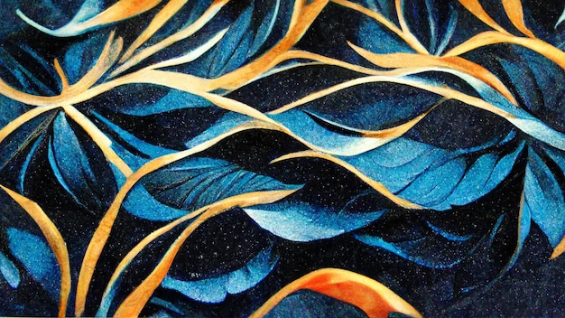 Mayan style beautiful abstract decorative navy blue dark 3d\
illustration